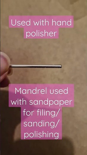 split mandrel used with sandpaper for polishing in jewellery making #tools #jewellery #polishing