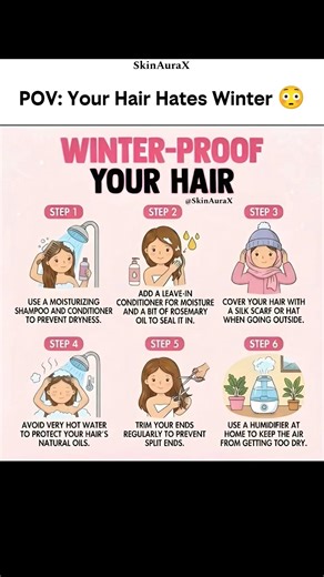 Winter-Proof Your Hair! 😳 #shorts #haircare #winterhaircare #hairtips