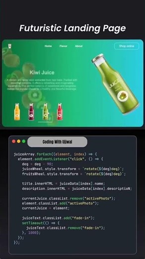 Build a Stunning Landing Page with HTML, CSS & JavaScript #coding #html #css #shorts