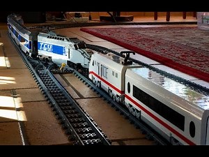 LEGO high speed DB ICE 2 and TGV head on collision crash