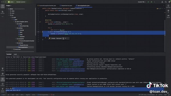 Part 2 : Java core 2.3 Exception Handling với try catch và custom exception #java #javaspringboot #learn #laptrinhvien #exception