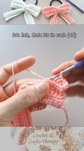 Crochet a bow hair ties 💖💖💖 #crochethairties #crochetbowhairties #crochetdiy #crochetprojects #diyprojects | Crochet & Crafts Therapy