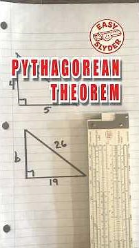 Pythagorean Theorem on the Slide Rule