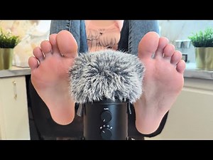ASMR FEET BRUSHING YOUR MIC | Foot Triggers & Tingles | No Talking 4K