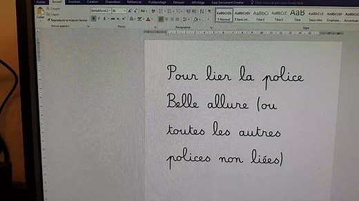Ptit tuto pour lier les polices comme belle allure ou la cursive Dumont sous Word. Assurez-vous que votre document prenne en charge les macros (voir deuxième partie de la vidéo). Puis voici les etapes: police/paramètres avancés / cocher la case utiliser les variantes. La police Belle Allure est gratuite 😁 | Ecole des Juliettes