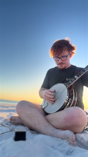 Enjoying Banjo Music on the Beach