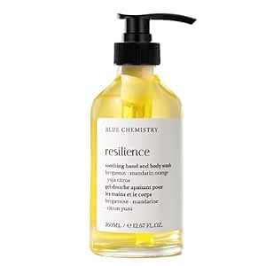 Blue Chemistry Body Wash with Pump Deep Moisture For Dry to Sensitive Skin, No Stripping, Vegan Gently Cleanses Without Drying Skin 12.67 Fl oz