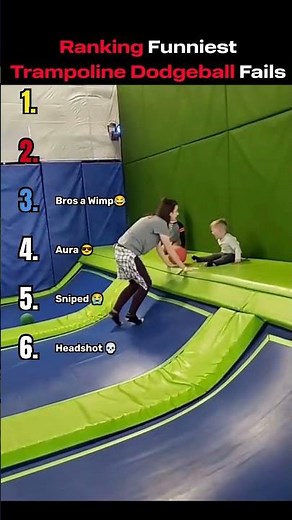 Ranking Funniest Trampoline Dodgeball Fails 😂💀
