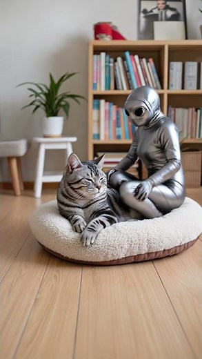 Breaking News: Cat Taken by UFO 👽🐱 #AlienCat #FunnyPets #CatAbduction #UFOCat #PetShorts