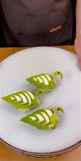 Vegetable Art Create a Stunning Peacock Shape Carving#Vegetable Cutting design Skills#