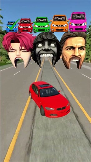 Big & Small Cars vs Abby Saja x 67 x Messi #beamngdrive #kpop