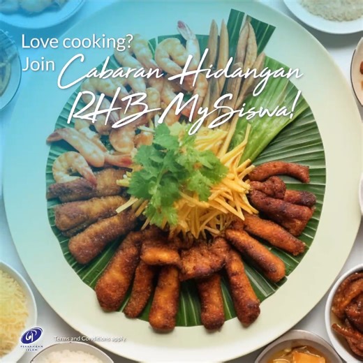 Student life gets way easier with RHB MySiswa Debit Card-i! Swipe your debit card-i anytime you hang out with your friends or family to enjoy exclusive perks and promos. While you’re at it, join Cabaran Hidangan RHB MySiswa by shooting your most creative cooking video while featuring your RHB MySiswa Debit Card-i, The best video wins the Grand Prize of RM5,000! Time to get cooking 😉. Campaign ends 31 January 2024. For more info, click here: https://bit.ly/RHB_MySiswaGotTalent #TogetherWeProgres