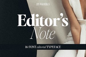 Editor's Note 16Font Editorial Serif, a Serif Font by Jen Wagner Co