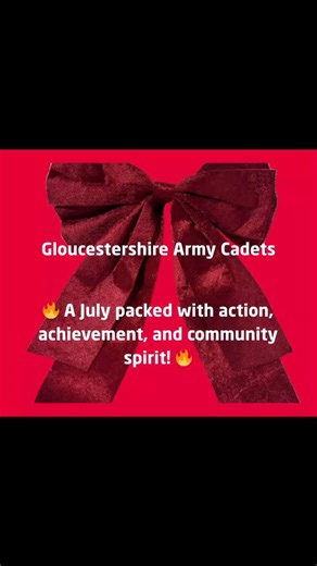 🎄 On the seventh month of Cadets, Gloucestershire gave to me… 🎄 🔥 A July packed with action, achievement, and community spirit! 🔥 July brought high-energy FTXs, continued promotions, and valuable First Aid Training for Adult Volunteers, strengthening skills across the county. Cadets enjoyed an unforgettable visit to the Royal International Air Tattoo, while proudly supporting the community at the Frampton on Severn County Show. The month also celebrated excellence with the presentation of an