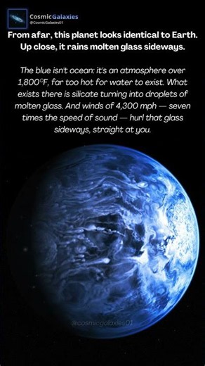This blue planet looks like Earth — but it rains molten glass sideways