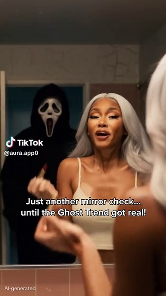 Ghostface Appears: AI Mirror Check Surprise