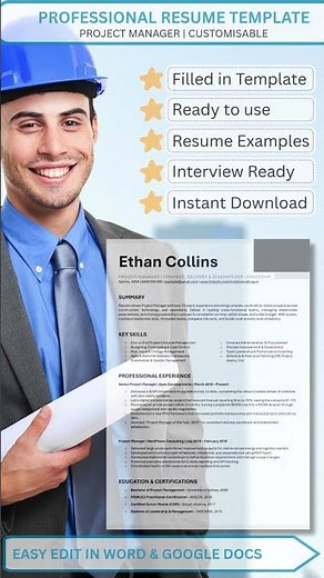 Project Manager Resume Template 📅🚀
