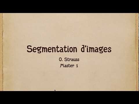 Cours de traitement d’images : Principe de segmentation d'images