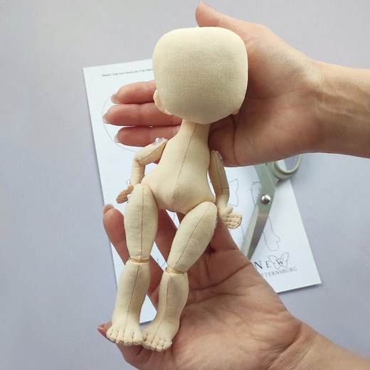 PDF Tutorial Rosie 8,5” Doll / Pattern Rag Doll / Blank Body Doll / Sewing Doll / Cloth Doll Pattern / DIY Tutorial Doll / Soft Doll Pattern - Etsy