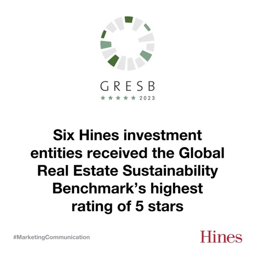 Our commitment to GRESB and ESG reporting underscores our dedication to responsible investment and robust governance. This year, we were further recognized by GRESB for our exemplary sustainability leadership, and we look forward to continuing to set the bar high in the years to come. Read more https://bit.ly/45mH7w4 #ESGatHines #GRESB #Sustainability #MarketingCommunication | Hines | Facebook