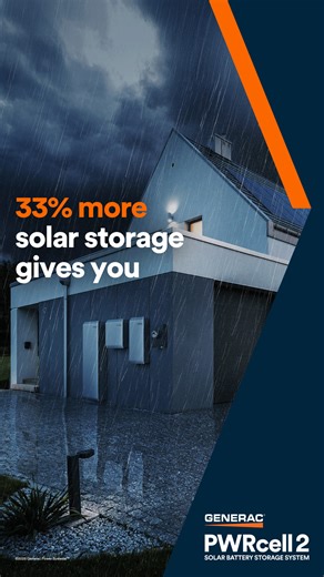 Power through anything Mother Nature throws at you. With 33% more storage capacity, PWRcell 2 Solar Battery Storage offers longer backup power during an outage than other leading brands. | Generac | Facebook