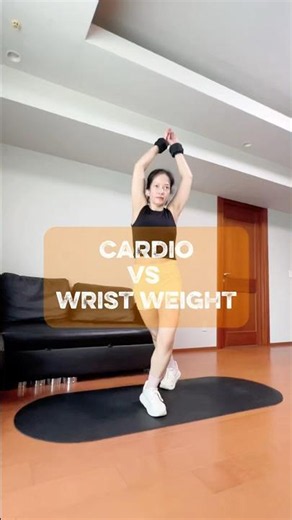 🔥 Level up your cardio with wrist weights! #cardioworkout #homeworkout #hiitworkout