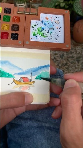Vẽ Tranh Phong Cảnh bằng BỘ MÀU VẼ TIỆN DỤNG | how to draw scenery #vetranh #vetranhphongcanh