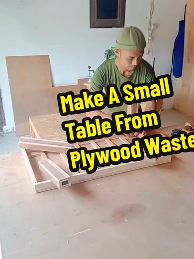 make a small table from plywood waste #woodworking #carpentry #furniture #kreatif #project