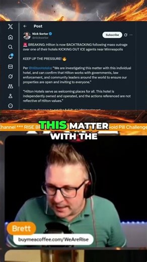 Hilton Backtracks After Hotels Kick Out ICE Agents #shorts