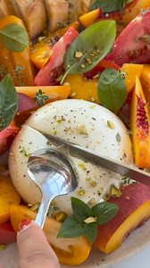 Burrata heirloom tomatoes juicy peaches = my ideal summer appetizer 💛 Recipe: https://www.loveandlemons.com/burrata/ �#summerrecipes #burrata #peaches #heirloomtomatoes #appetizerideas #easyrecipes #healthyrecipes #loveandlemons | Love and Lemons