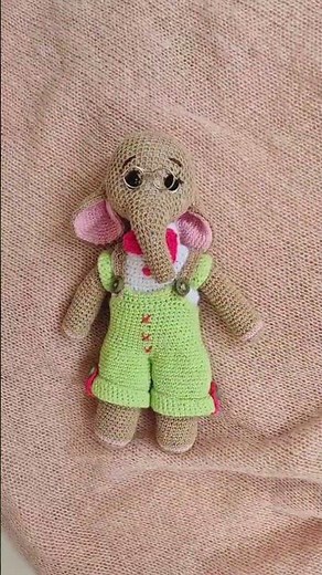Crochet Elephant Pattern PDF | Amigurumi Elephant Doll with 2 Outfits | Step-by-Step Tutorial