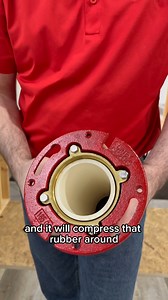 Easy installation, no caulking required 😏 The Oatey Cast Iron Closet Flange is made of corrosion-resistent material and designed for use on plastic or heavy weight, no hub or service weight soil pipe 👏 | Oatey
