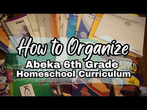 The BEST way to ORGANIZE ABEKA 6th Grade Homeschool Curriculum | Homeschool Curriculum Organization