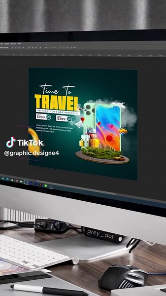 Creative Travel Poster Design Using Canva and Photoshop