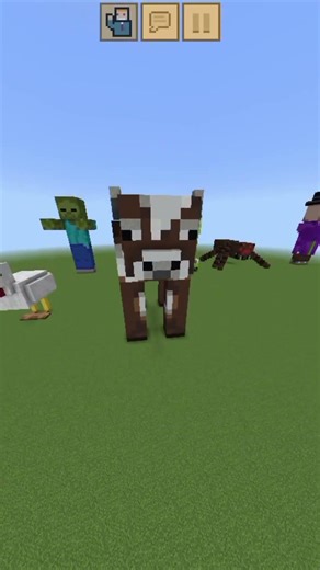 Estatua de vaca en Minecraft. #viral #minecraft