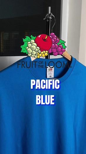 High-Quality Pacific Blue T-Shirt by Fruit of the Loom