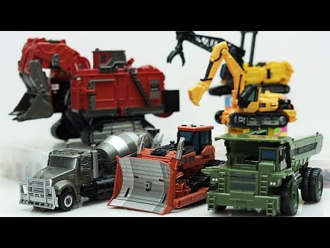 Transformers Construction Devastator Scavenger, Mixmaster, Scrapmetal & LEGO Stop motion Robot Truck