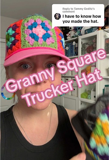 Granny Square Trucker Hat Tutorial