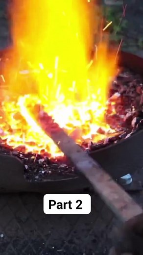 Part 2 Forging a BOW out of Rusted Leaf SPRING knife camping | customknife