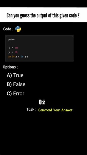 Python Interview Question | Daily Coding Quiz | Shorts ( Day 5 - Video 1 )
