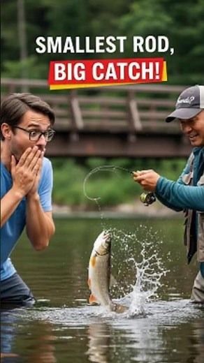 WORLD’S SMALLEST FISHING ROD LANDS A BIG CATCH!