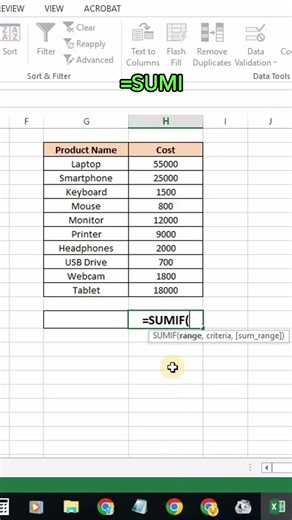 Excel Data Validation + SUMIF Formula | Smart Data Entry & Automatic Total in Excel #excel