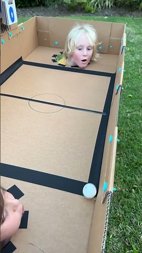 Turn a cardboard box into an epic DIY air hockey table with Makedo cardboard construction tools 🏒