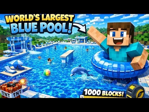 “I Built the WORLD’S BIGGEST Swimming Pool in Minecraft… 😱💙”