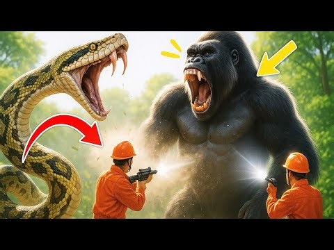 King Gorilla vs Giant Python – Battle for the Jungle Throne | Wildlife Rescue Heroes