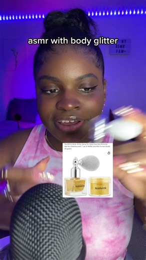 Shimmer 🥰 #asmr #fyp #bodyglitter