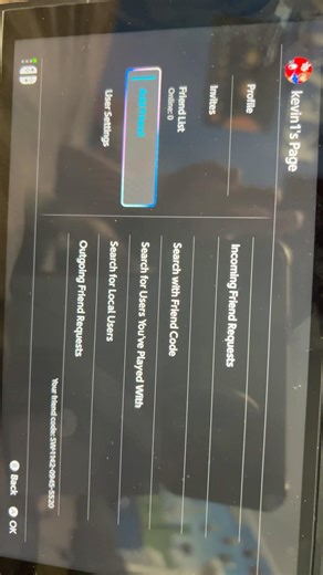 My Nintendo switch friend code ￼