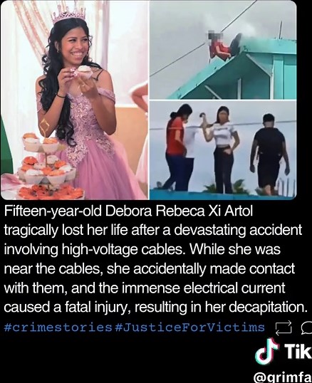In a heartbreaking incident, 15-year-old Debora Rebeca Xi Artol lost her life after a devastating encounter with high-voltage cables. The tragedy unfolded when Debora, who was near the dangerous power lines, accidentally came into contact with the live wires. The immense electrical current surged through her body, causing a fatal injury that led to her decapitation. Local authorities and emergency responders arrived quickly at the scene, but the tragic nature of the accident left little that cou