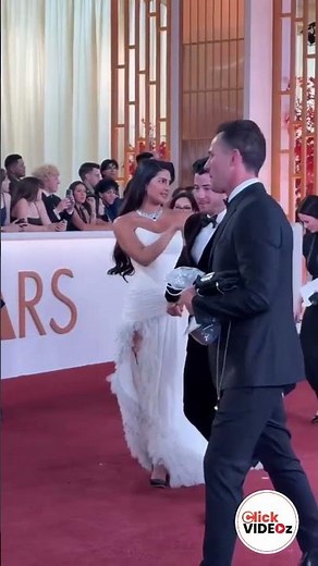Priyanka Chopra n Nick Jonas in Oscar 2026 red carpet #nickjonas #priyankachopra