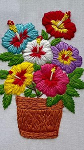 119K views · 2.6K reactions | Hand Embroidery: Hibiscus Flower Embroidery design. #embroideryart #embroiderywork #needlework #handmade #diyrocel #like #videos | Charmaine Azoulay | Facebook